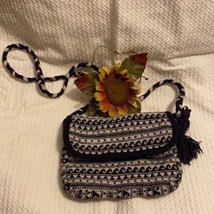 Roxy Blue N White  shoulder purse .